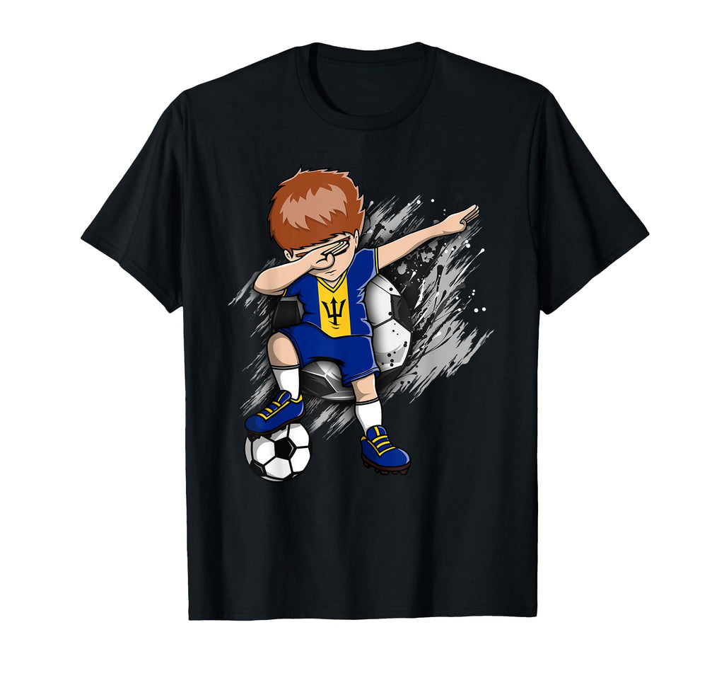 Dabbing Soccer Barbados Jersey Barbadian T-Shirt - Minimalist Print Unisex - T-Shirt, Sweatshirt, Hoodie