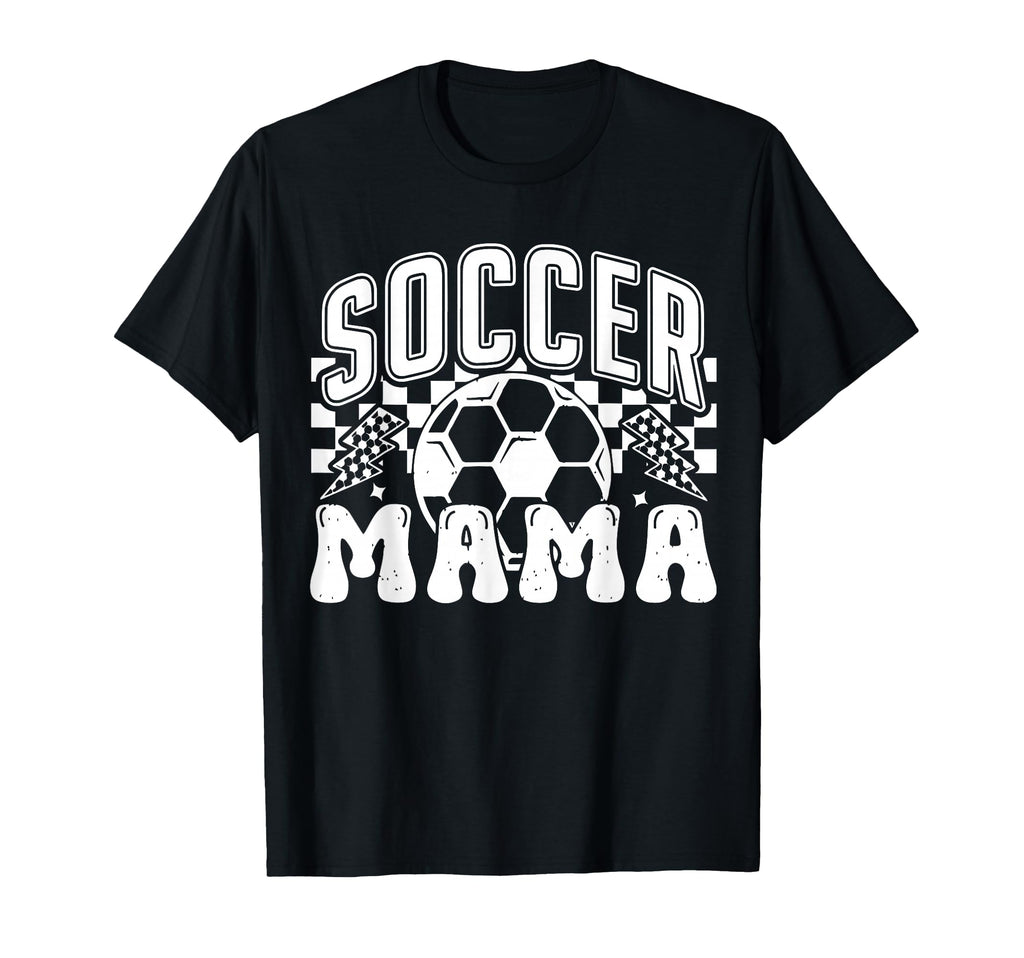 Soccer Mama Checkered Soccer Mom Soccer T-Shirt - Unique Graphic Unisex - T-Shirt, Sweatshirt, Hoodie