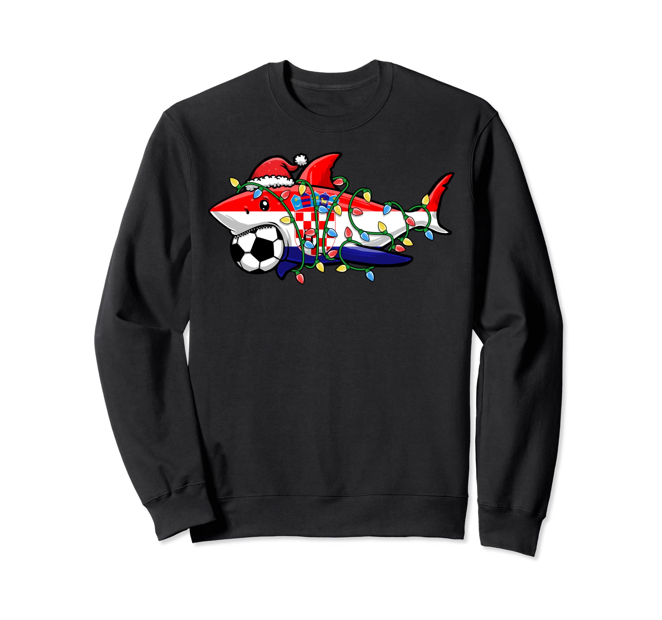 Santa Shark Soccer Football Sweatshirt - Minimalist Print for Adults - T-Shirt, Sweatshirt, Hoodie
