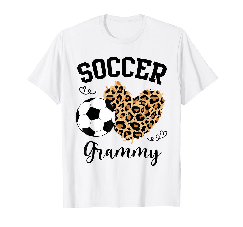 Soccer Grammy Heart Leopard Grammy T-Shirt - Streetwear Style Men Women - T-Shirt, Sweatshirt, Hoodie