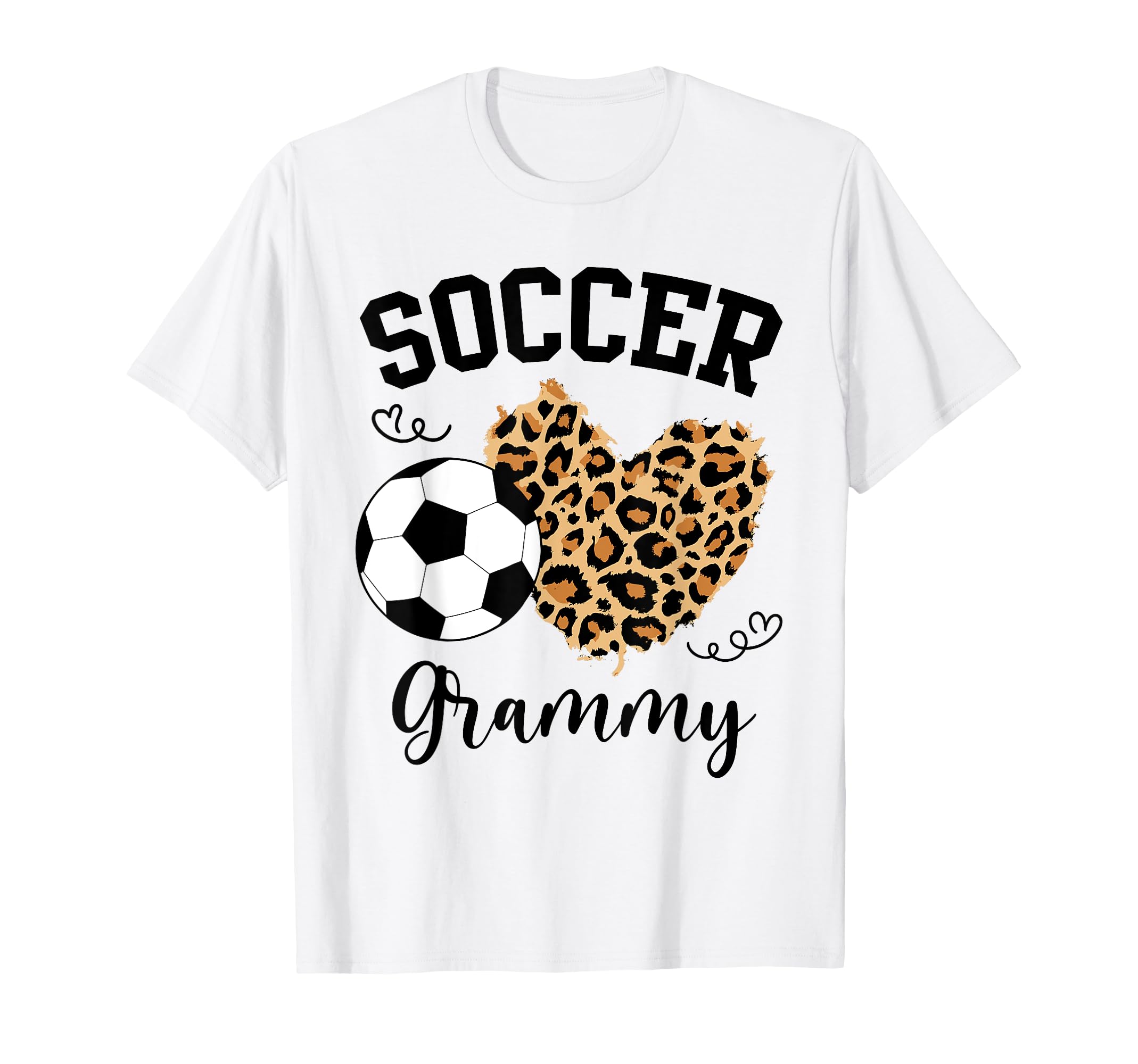 Soccer Grammy Heart Leopard Grammy T-Shirt - Streetwear Style Men Women - T-Shirt, Sweatshirt, Hoodie