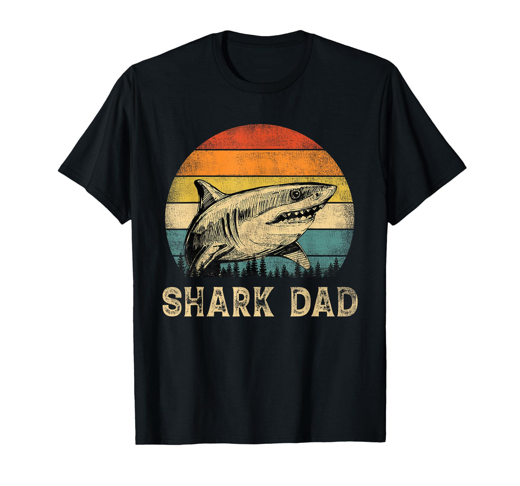 Shark Dad Shark Lovers Daddy T-Shirt - Aesthetic Graphic for Adults - T-Shirt, Sweatshirt, Hoodie