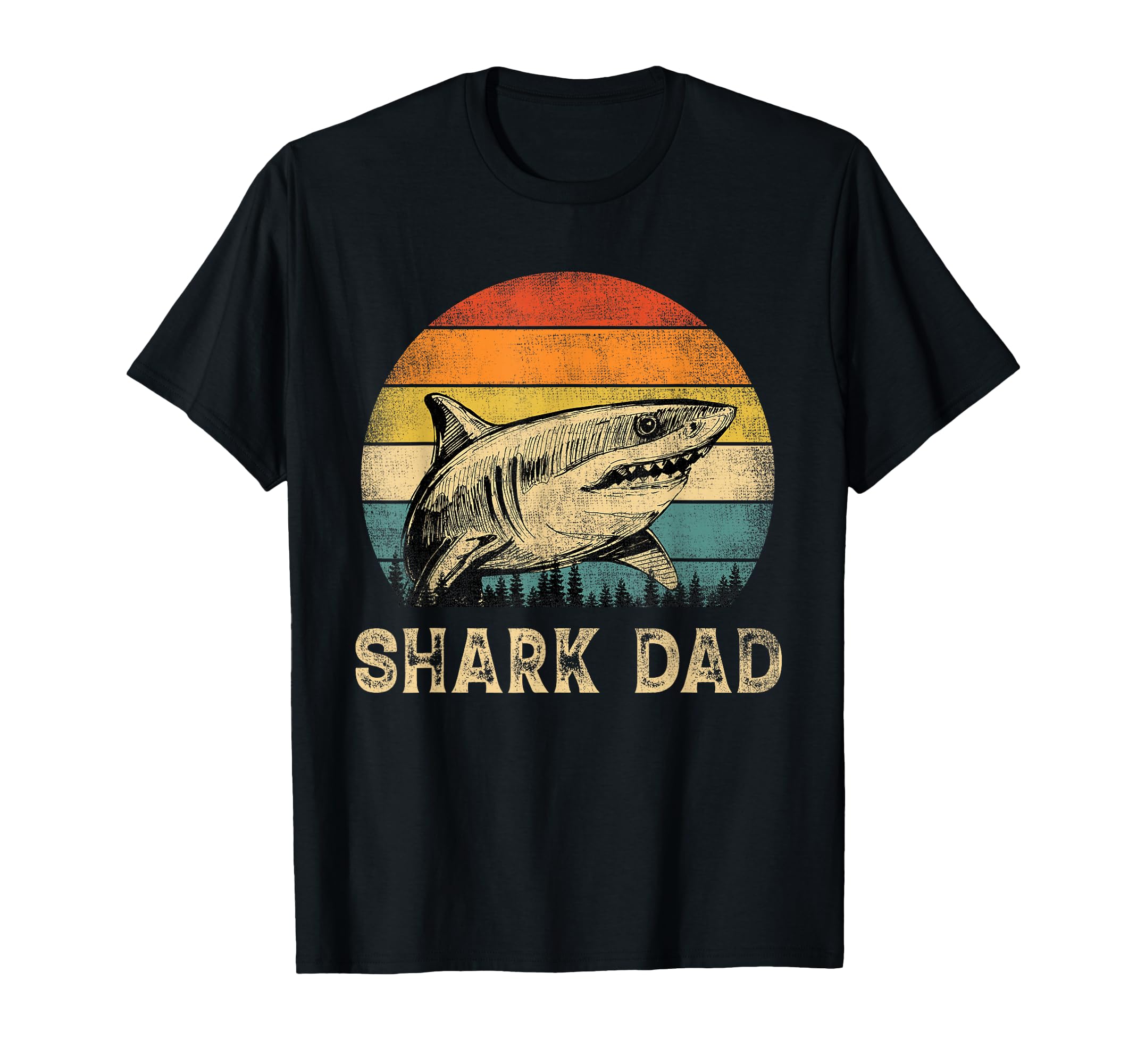 Shark Dad Shark Lovers Daddy T-Shirt - Aesthetic Graphic for Adults - T-Shirt, Sweatshirt, Hoodie