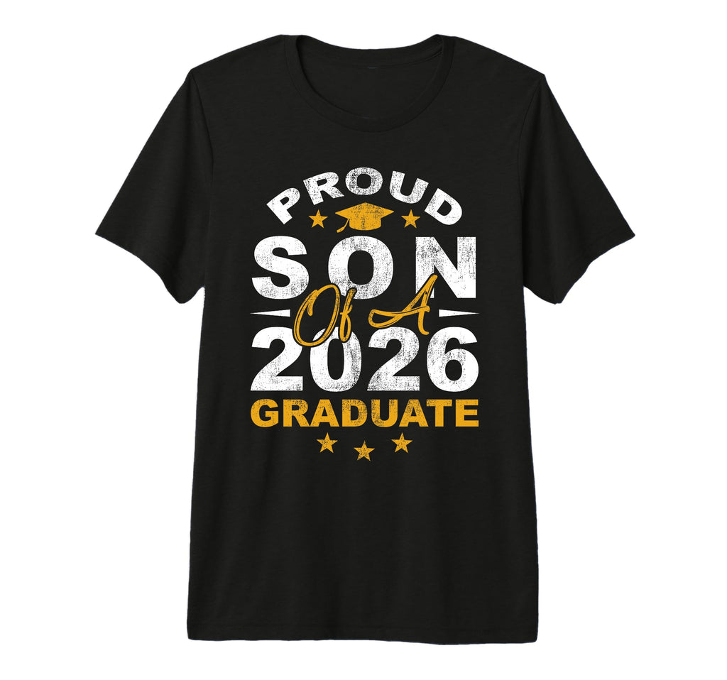Mens Proud Son 2026 Graduate Mom Dad T-Shirt - Custom Art Print Men Women - T-Shirt, Sweatshirt, Hoodie