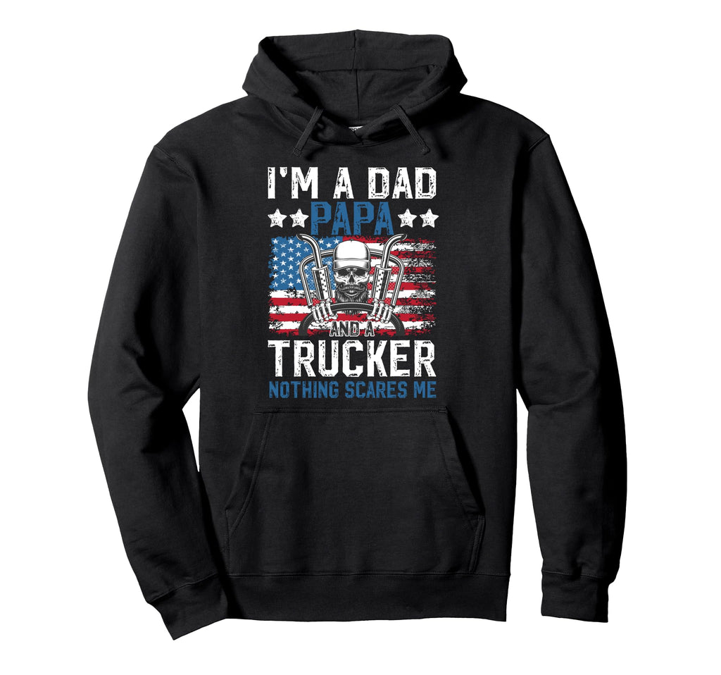 Im Dad Papa And Trucker Papa Truck Hoodie - Custom Art Print for Adults - T-Shirt, Sweatshirt, Hoodie