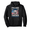 Im Dad Papa And Trucker Papa Truck Hoodie - Custom Art Print for Adults - T-Shirt, Sweatshirt, Hoodie