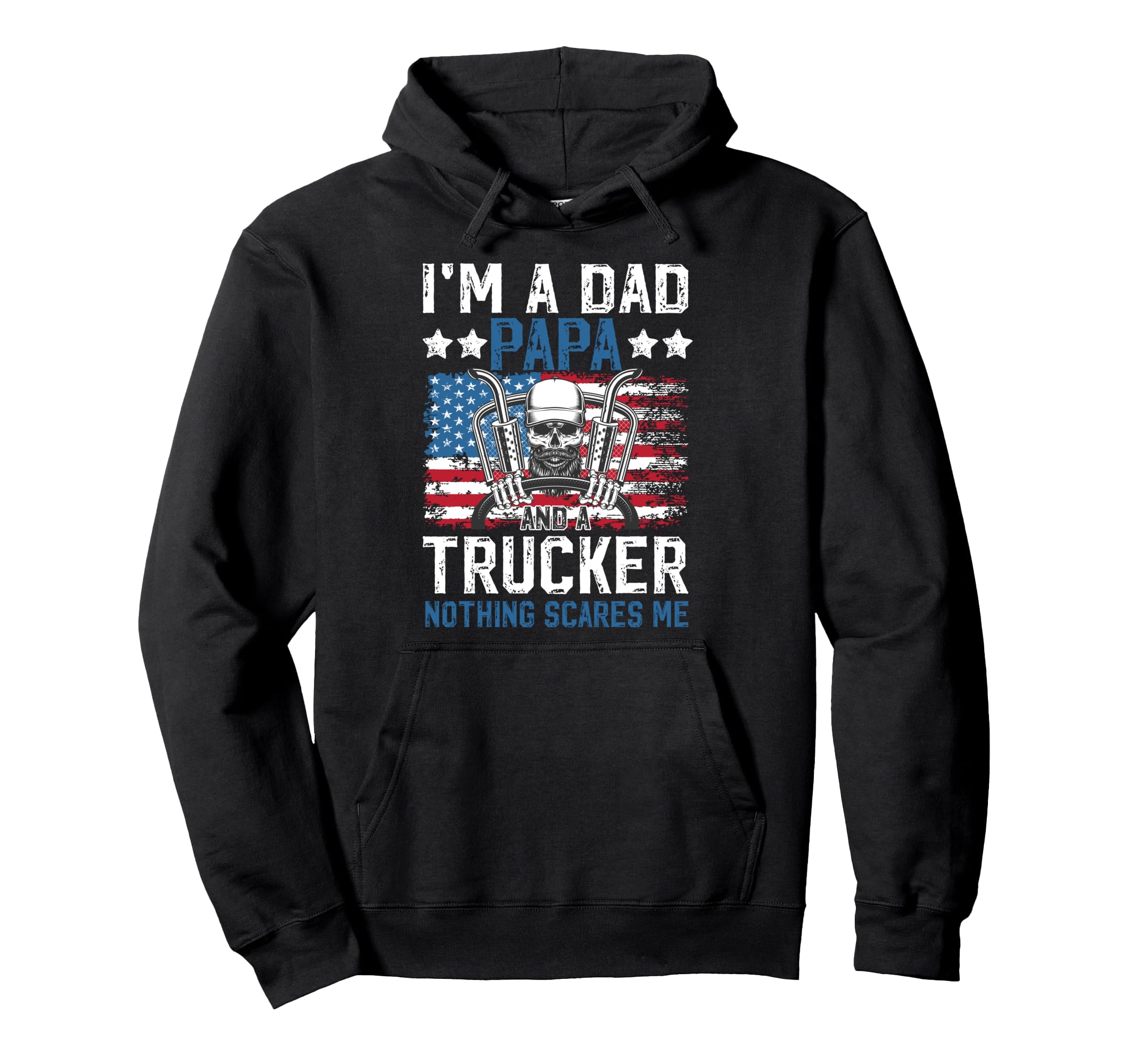 Im Dad Papa And Trucker Papa Truck Hoodie - Custom Art Print for Adults - T-Shirt, Sweatshirt, Hoodie