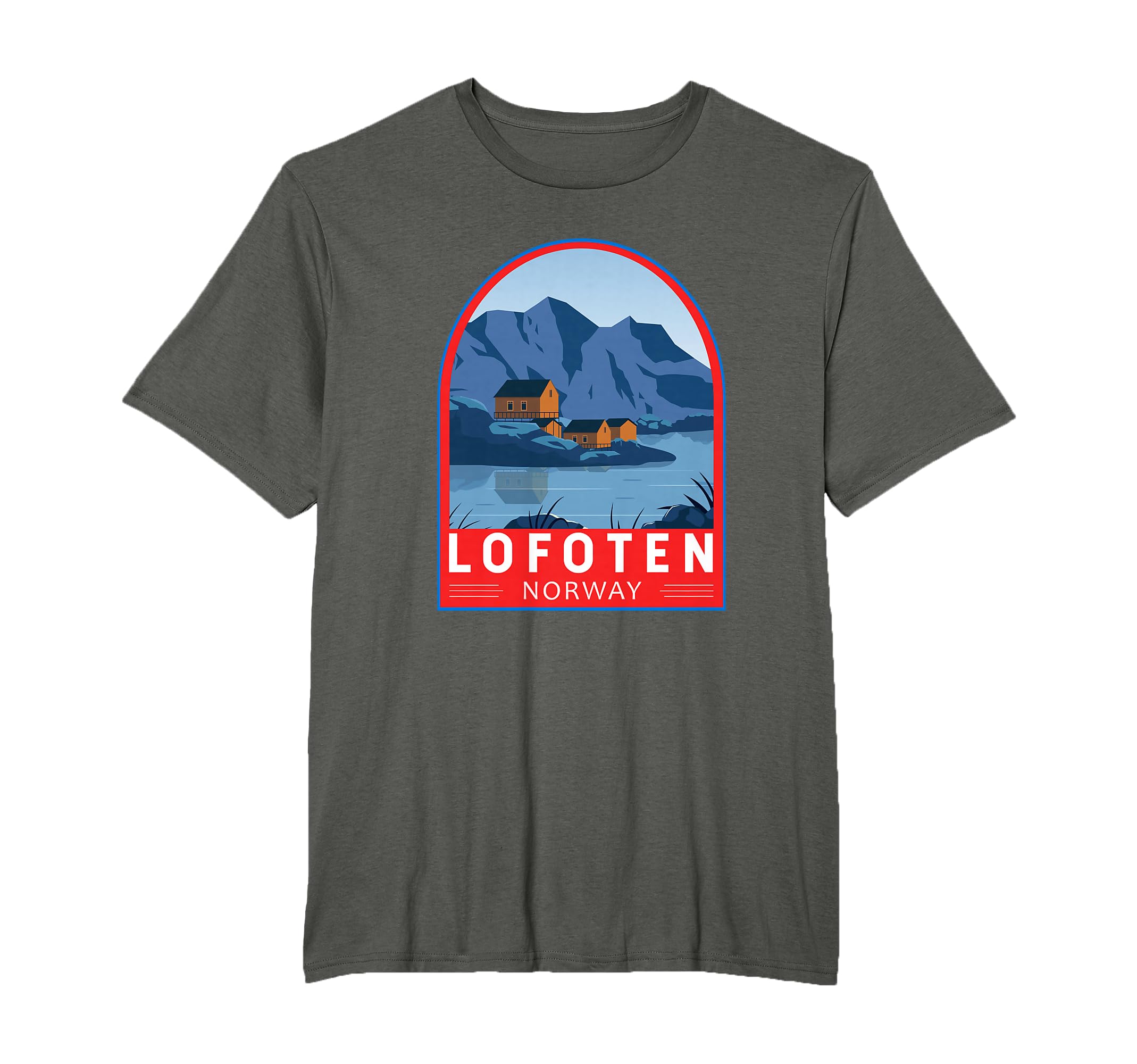 Lofoten Norway Emblem T-Shirt - Casual Everyday Wear Men Women - T-Shirt, Sweatshirt, Hoodie