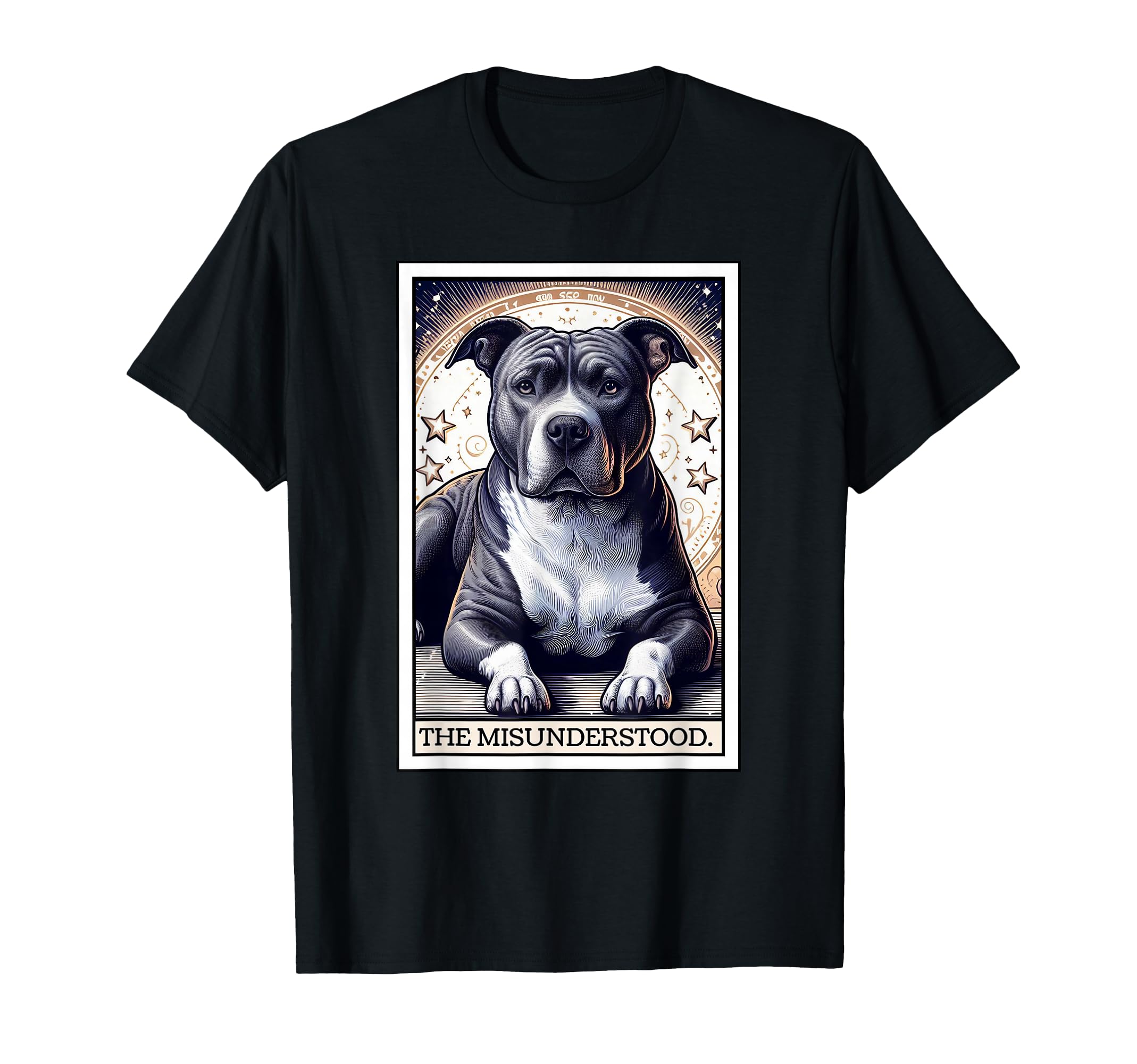 Pitbull Tarot Card Pitbull Lover T-Shirt - Fun Novelty Design Men Women - T-Shirt, Sweatshirt, Hoodie
