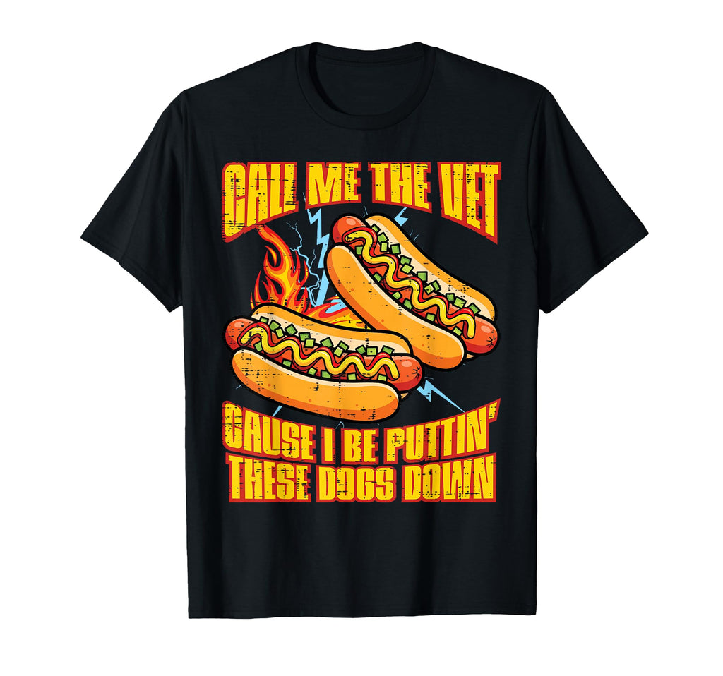 Call Me Vet Hot Dog Funny Meme Bootleg T-Shirt - Novelty Apparel for Adults - T-Shirt, Sweatshirt, Hoodie