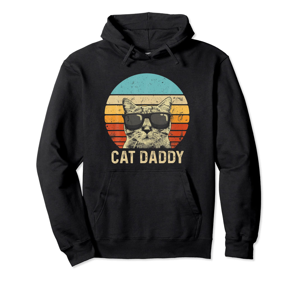 Mens Cat Daddy Funny Cat Lover Gift Hoodie - Minimalist Print Men Women - T-Shirt, Sweatshirt, Hoodie