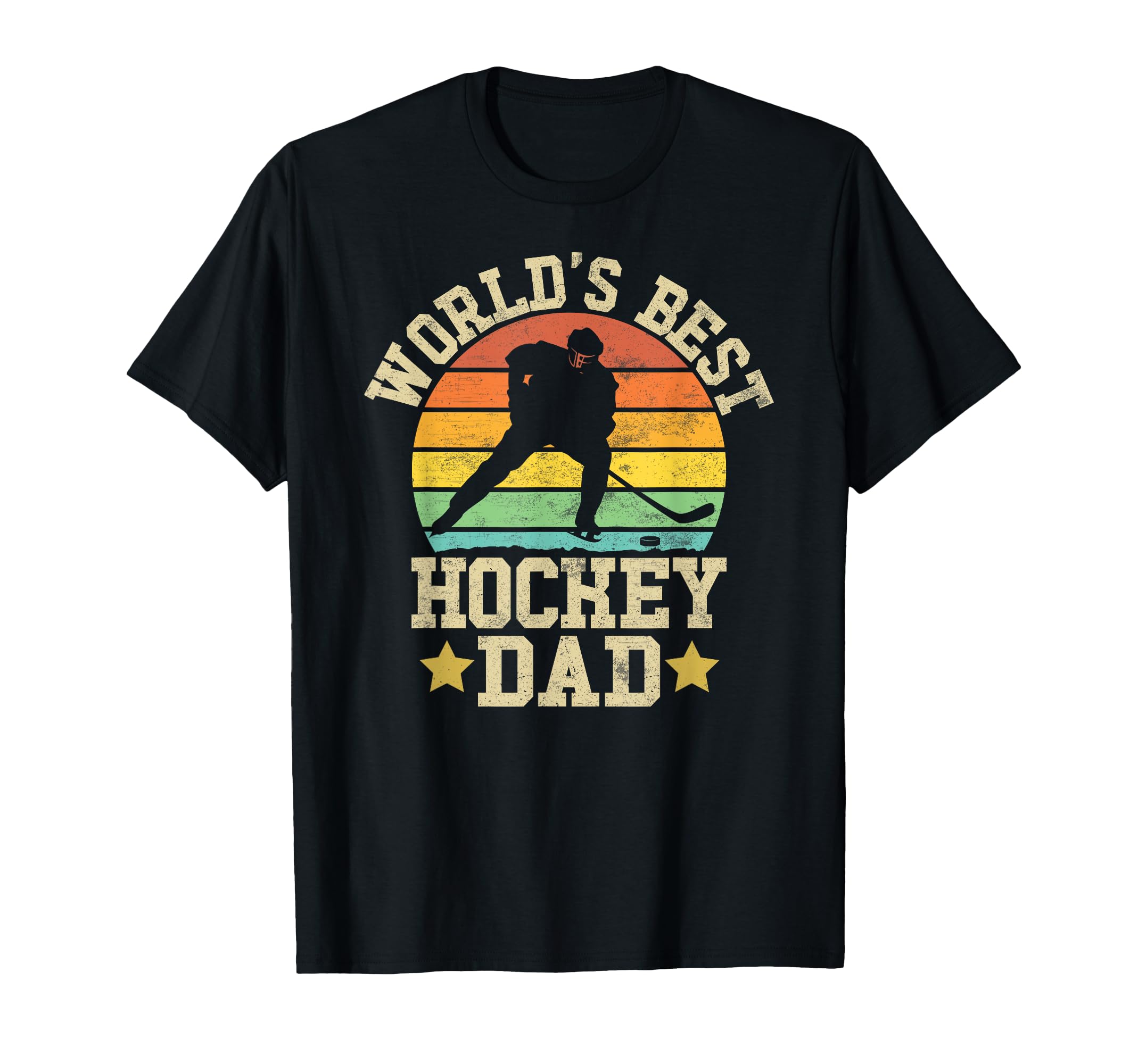 Worlds Best Hockey Dad Gift T-Shirt - Casual Everyday Wear for Adults - T-Shirt, Sweatshirt, Hoodie