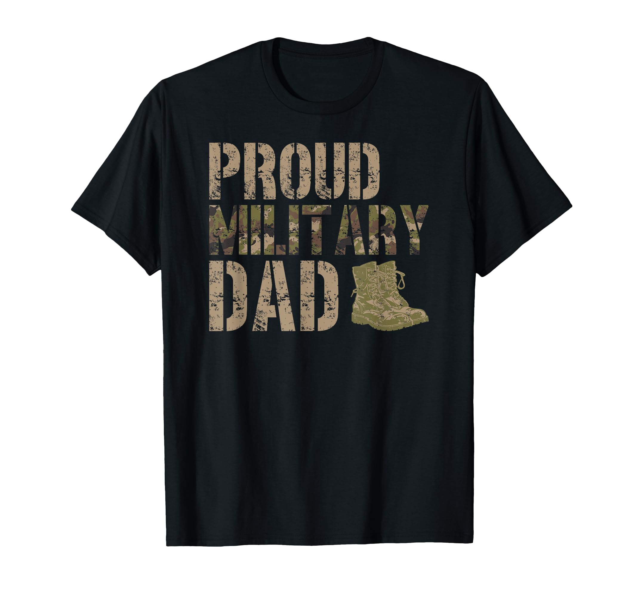 Proud Military Dad Military Father T-Shirt - Minimalist Print Unisex - T-Shirt, Sweatshirt, Hoodie