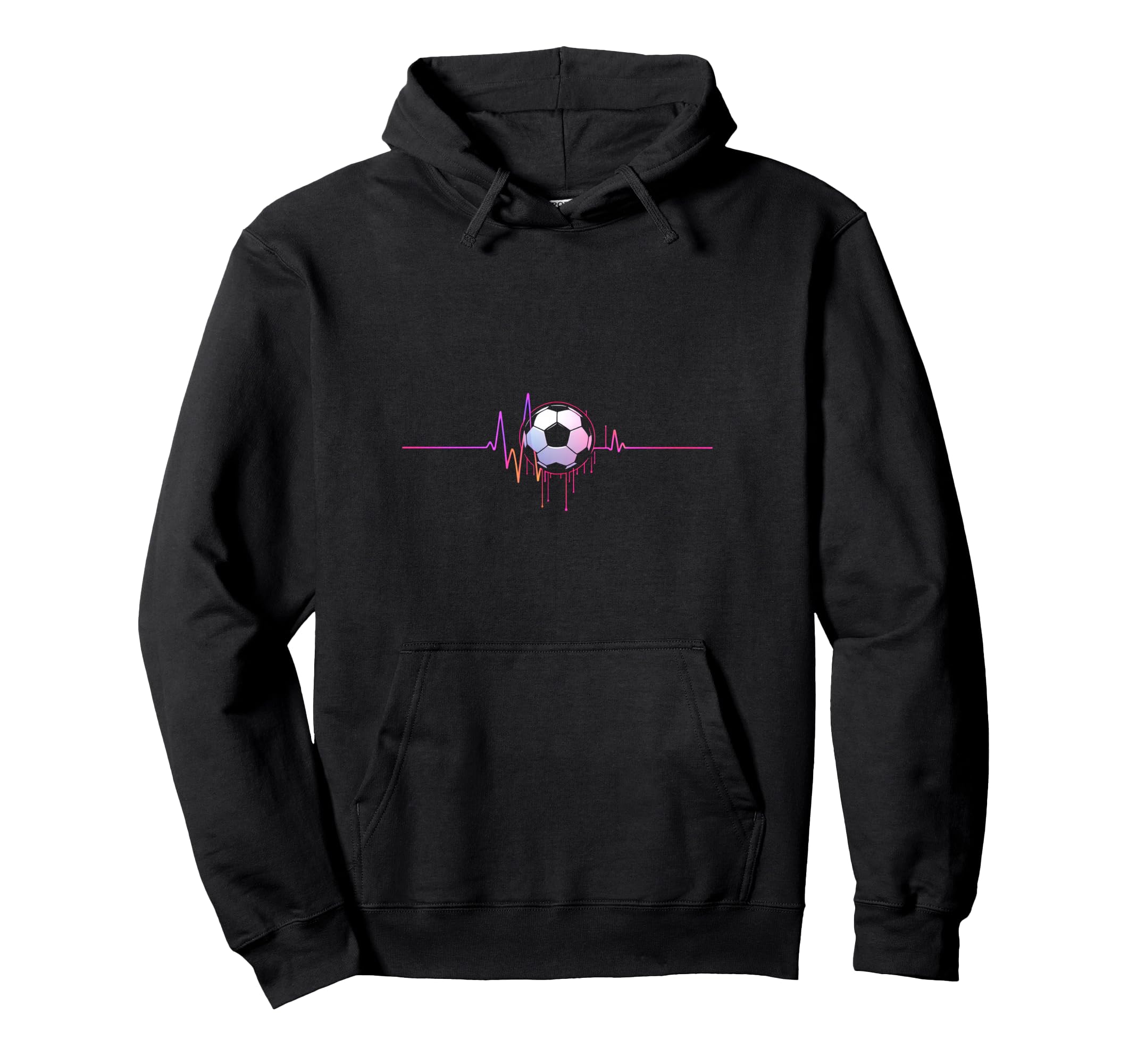 Soccer Heartbeat Minimalist Hoodie - Streetwear Style Unisex - T-Shirt, Sweatshirt, Hoodie