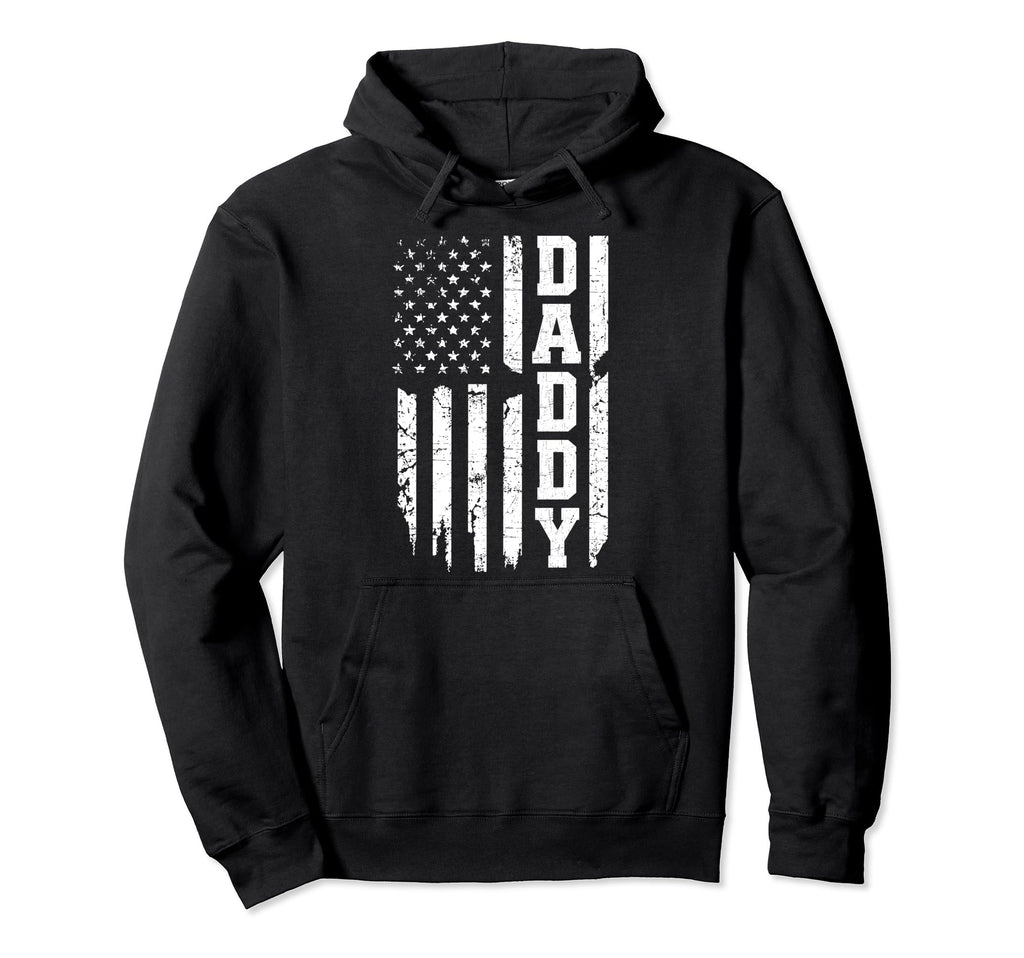 Us Flag Fathers Day Daddy Father Hoodie - Custom Art Print Men Women - T-Shirt, Sweatshirt, Hoodie