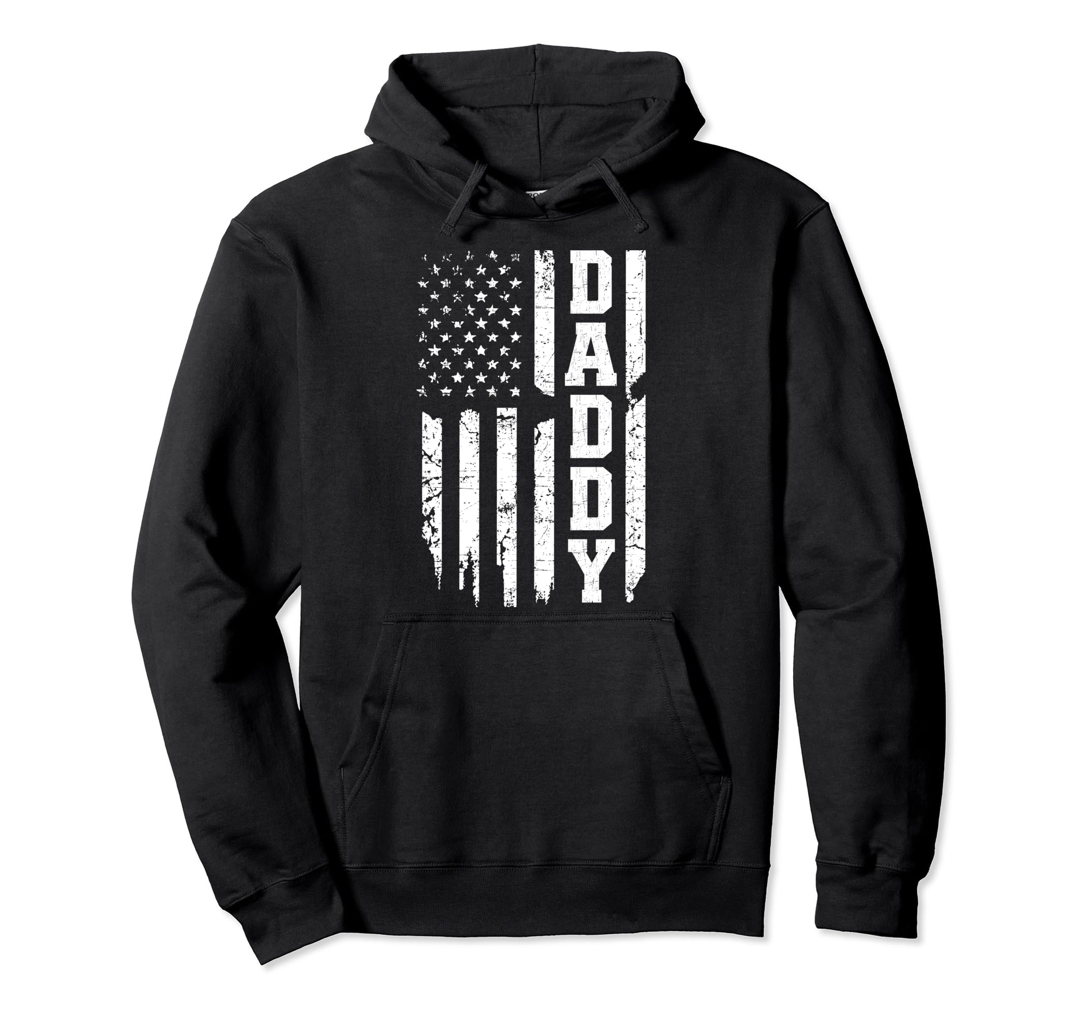 Us Flag Fathers Day Daddy Father Hoodie - Custom Art Print Men Women - T-Shirt, Sweatshirt, Hoodie