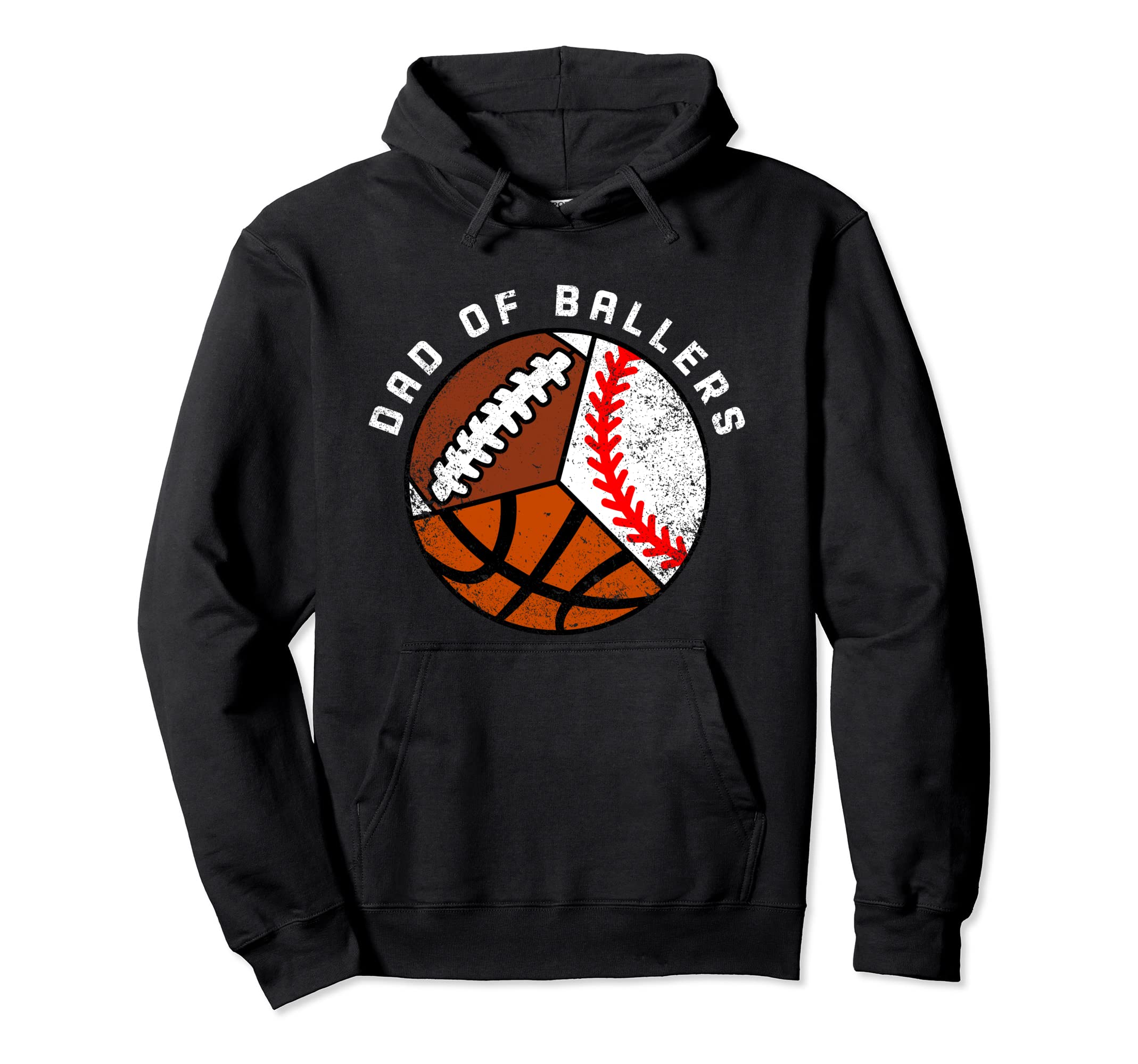 Dad Ballers Funny Baseball Basketball Hoodie - Aesthetic Graphic Men Women - T-Shirt, Sweatshirt, Hoodie