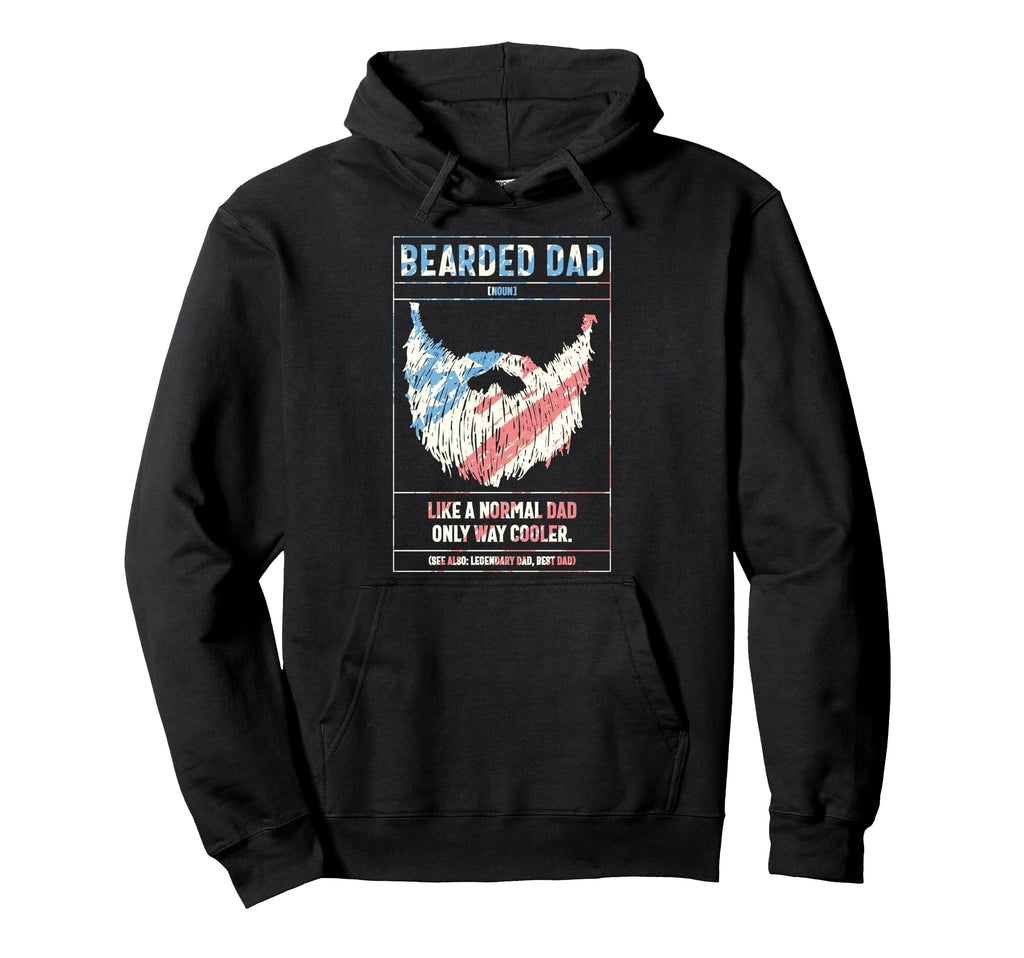 Bearded Dad Definition Like Normal Dad Hoodie - Novelty Apparel Unisex - T-Shirt, Sweatshirt, Hoodie