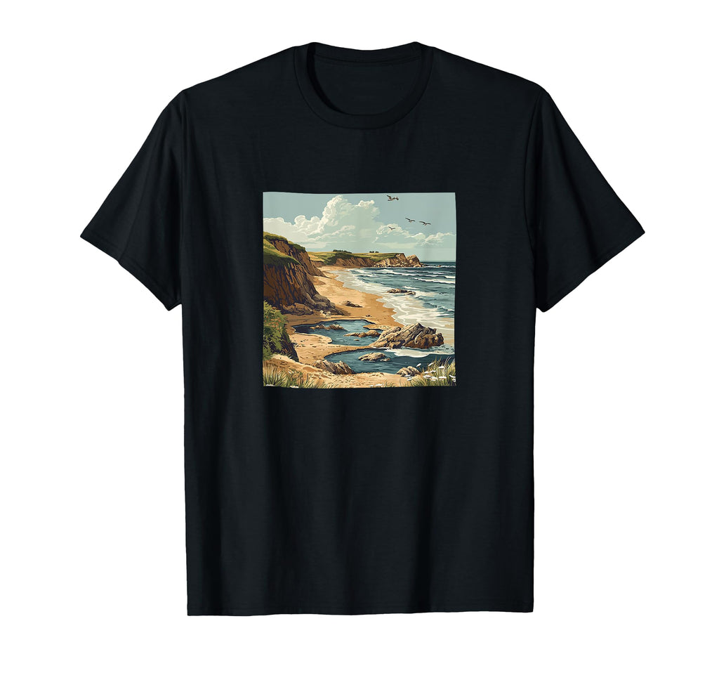Beach Tide Pools Vector T-Shirt - Streetwear Style for Adults - T-Shirt, Sweatshirt, Hoodie