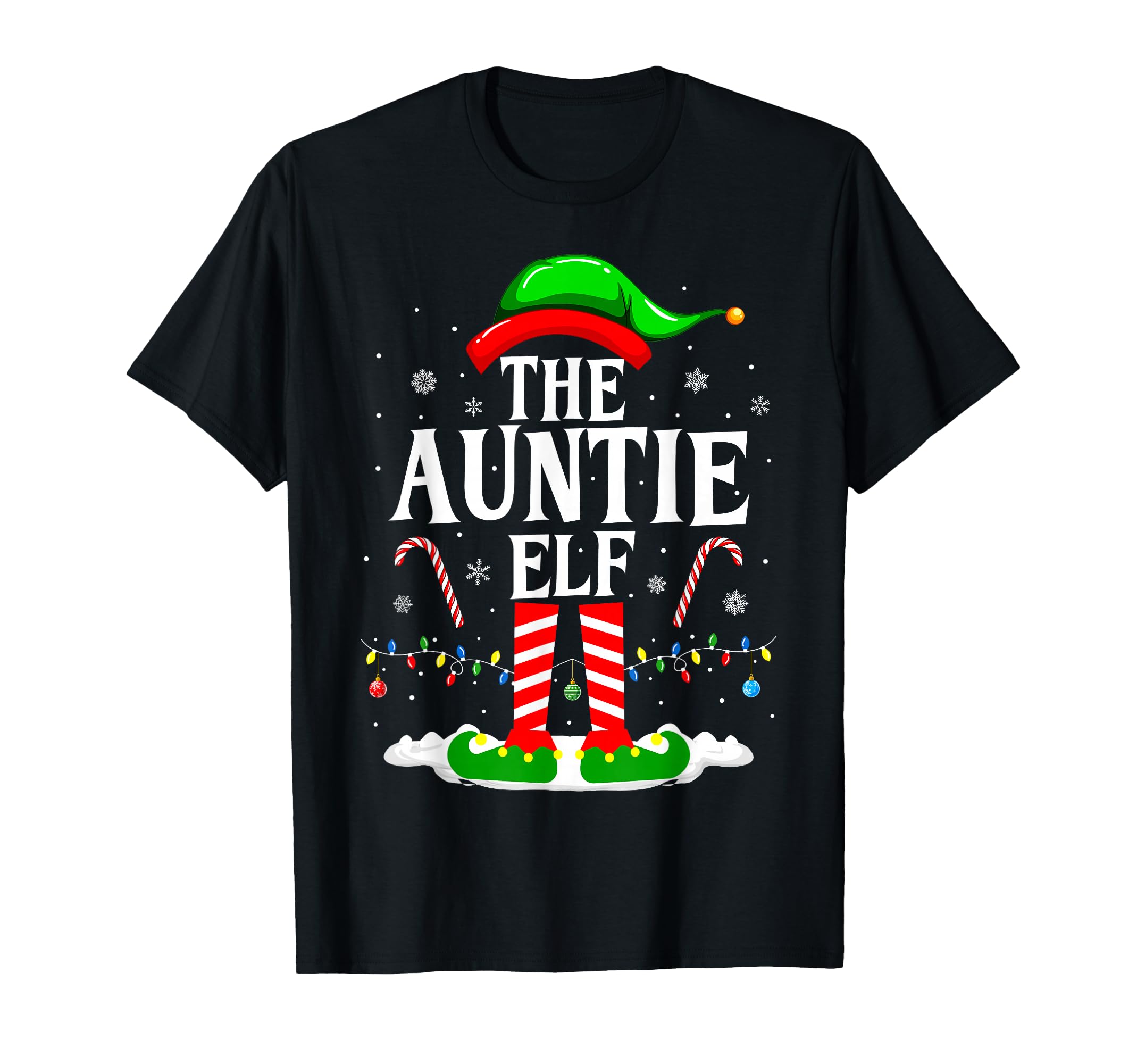Auntie Elf Funny Elf Matching Family T-Shirt - Unique Graphic for Adults - T-Shirt, Sweatshirt, Hoodie