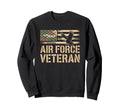 Air Force Veteran Us American Flag Sweatshirt - Unique Graphic Men Women - T-Shirt, Sweatshirt, Hoodie