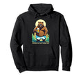 Bearded Bear Almost Bare Drinking Hoodie - Fun Novelty Design for Adults - T-Shirt, Sweatshirt, Hoodie