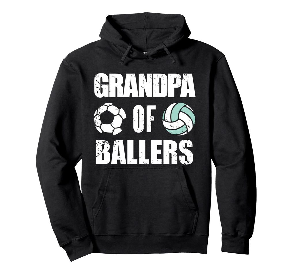Grandpa Ballers Funny Soccer Hoodie - Custom Art Print for Adults - T-Shirt, Sweatshirt, Hoodie