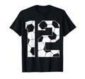 12Th Birthday Soccer Player Football 12 T-Shirt - Custom Art Print Unisex - T-Shirt, Sweatshirt, Hoodie