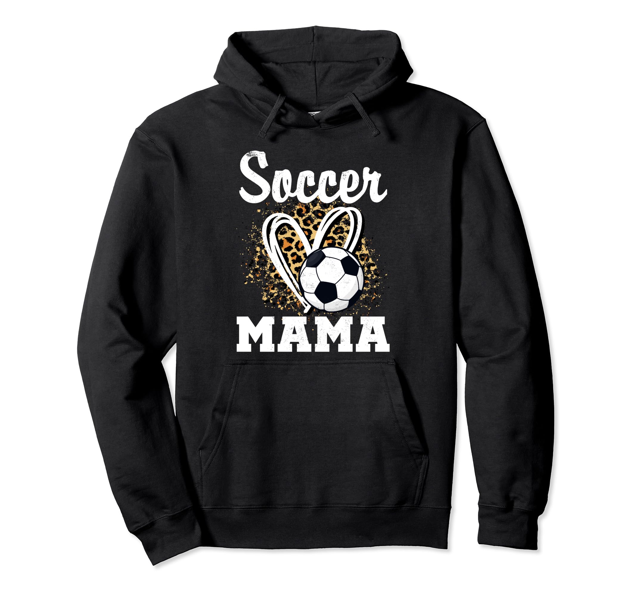 Soccer Mama Leopard Heart Matching Hoodie - Aesthetic Graphic Men Women - T-Shirt, Sweatshirt, Hoodie