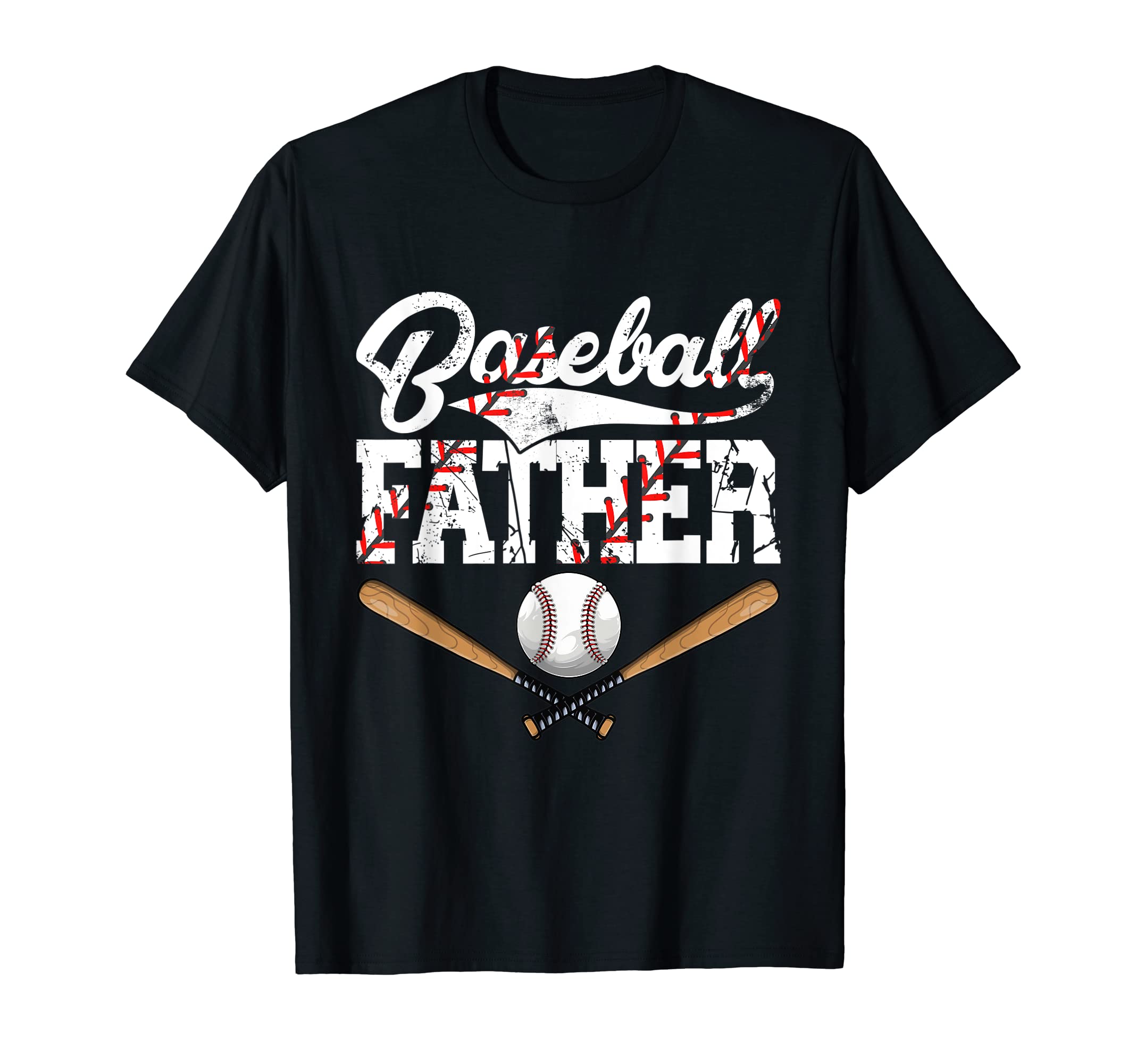 Mens Distressed Baseball Father Family T-Shirt - Novelty Apparel Unisex - T-Shirt, Sweatshirt, Hoodie