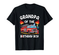 Grandpa Birthday Fire Truck Firefighter T-Shirt - Graphic Print for Adults - T-Shirt, Sweatshirt, Hoodie