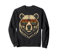 Papa Bear Sunglasses Bear Head Sweatshirt - Trendy Graphic Unisex - T-Shirt, Sweatshirt, Hoodie