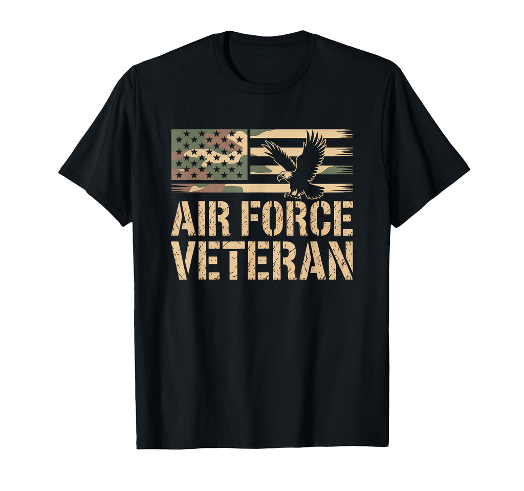Air Force Veteran Us American Flag Dad T-Shirt - Streetwear Style Unisex - T-Shirt, Sweatshirt, Hoodie