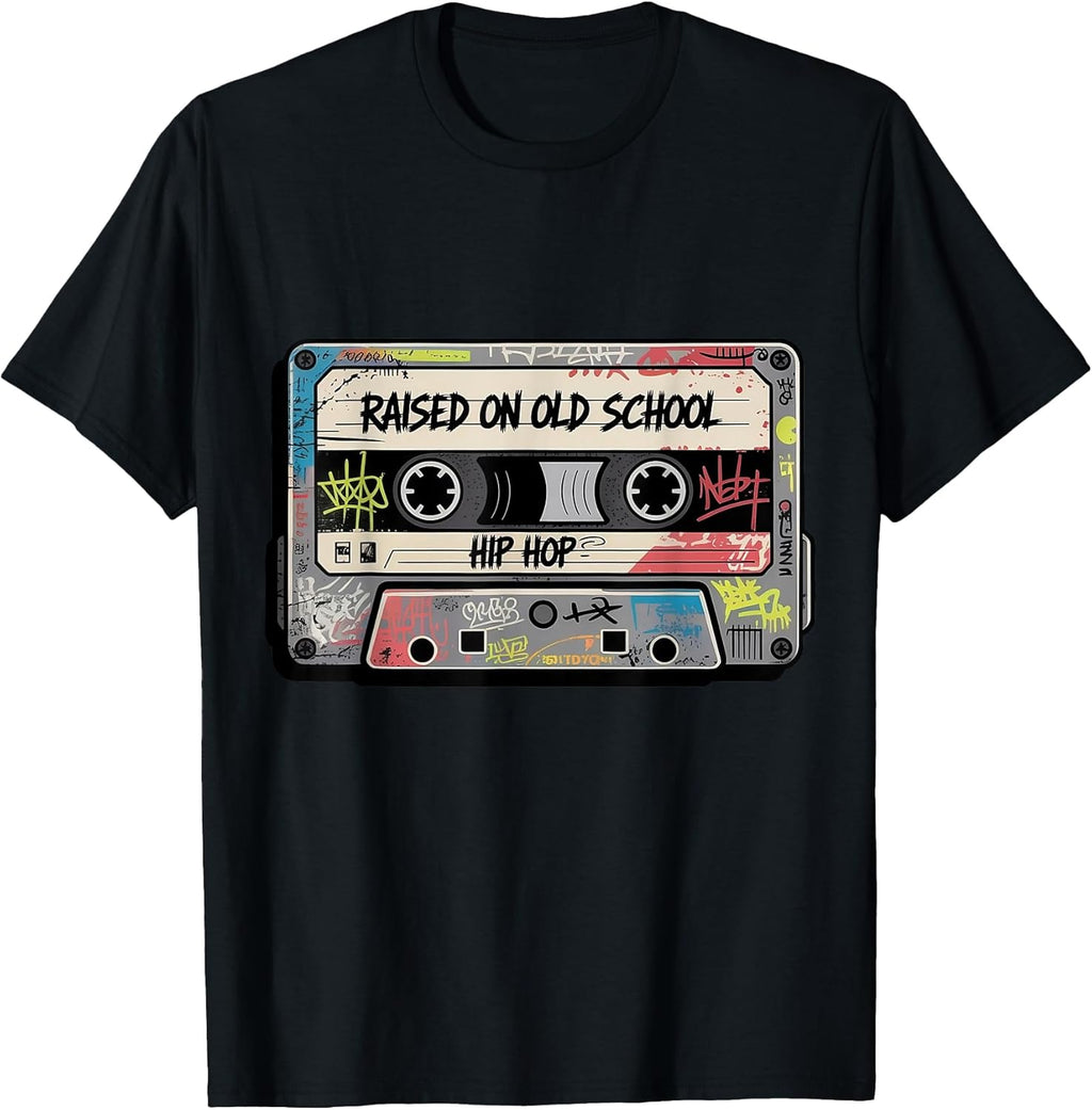 Raised On Oldschool Hip Hop Music Graffiti Art - Adult & Kids T-Shirts, Sweatshirts & Hoodies apparel design preview 1