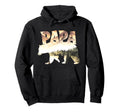 Papa Bear Forest Lake Mountain Scene Hoodie - Novelty Apparel Unisex - T-Shirt, Sweatshirt, Hoodie