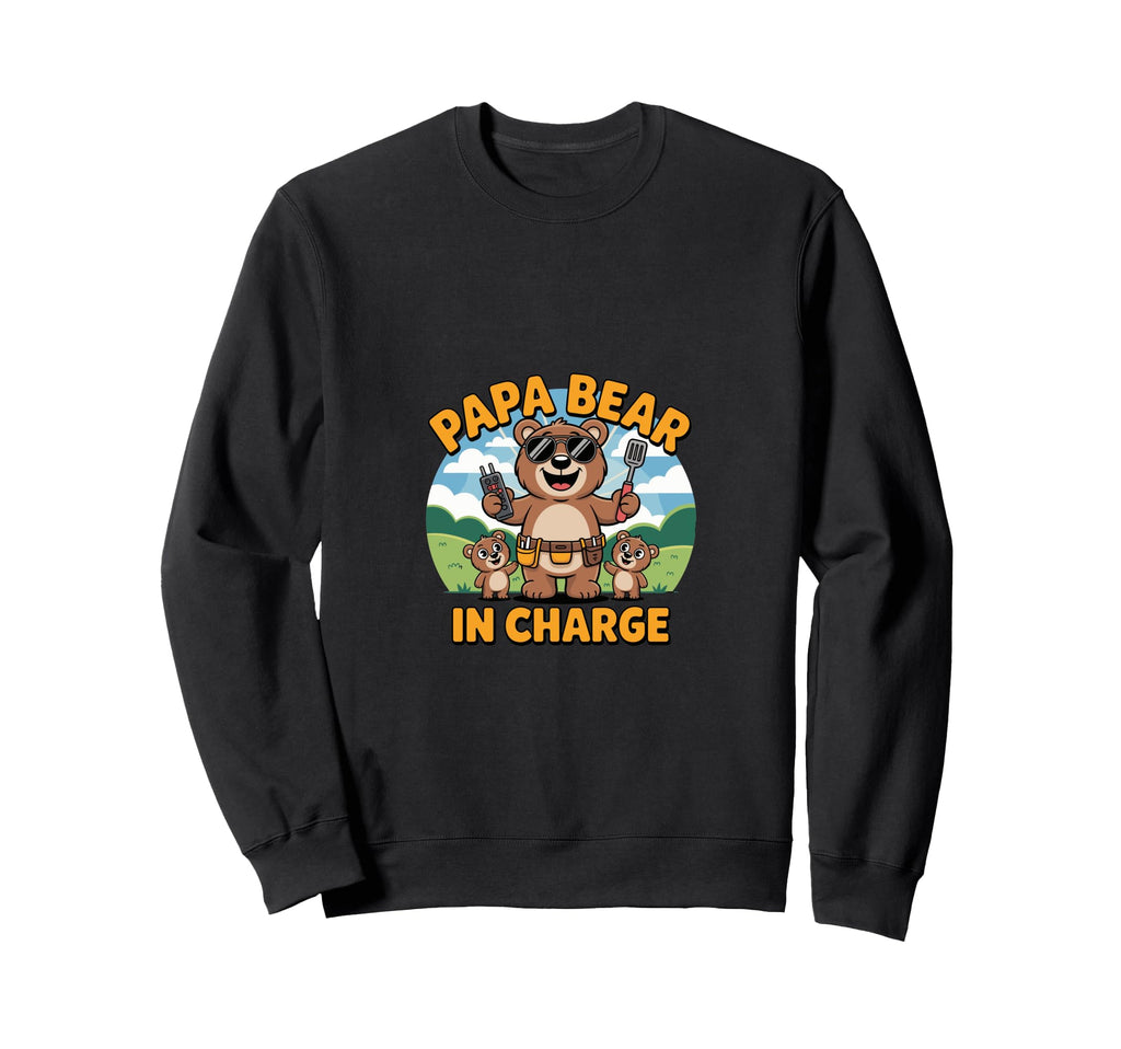 Papa Bear Charge Sweatshirt - Casual Everyday Wear for Adults - T-Shirt, Sweatshirt, Hoodie