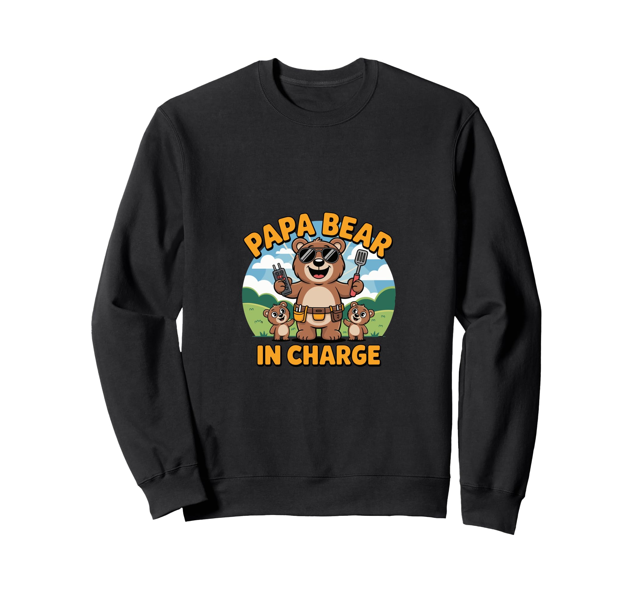 Papa Bear Charge Sweatshirt - Casual Everyday Wear for Adults - T-Shirt, Sweatshirt, Hoodie