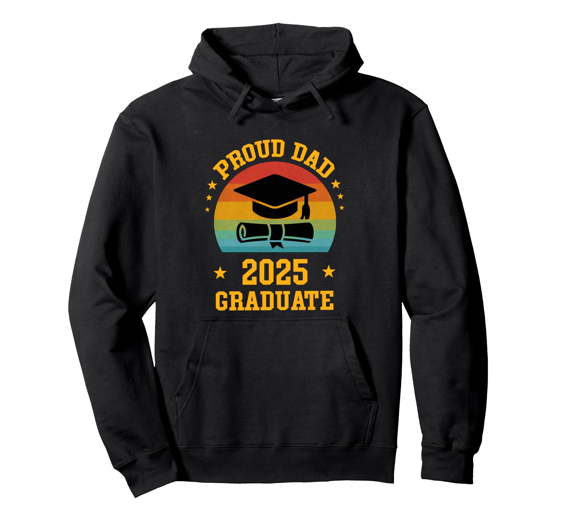 Proud Dad 2025 Graduate Senior Hoodie - Aesthetic Graphic for Adults - T-Shirt, Sweatshirt, Hoodie