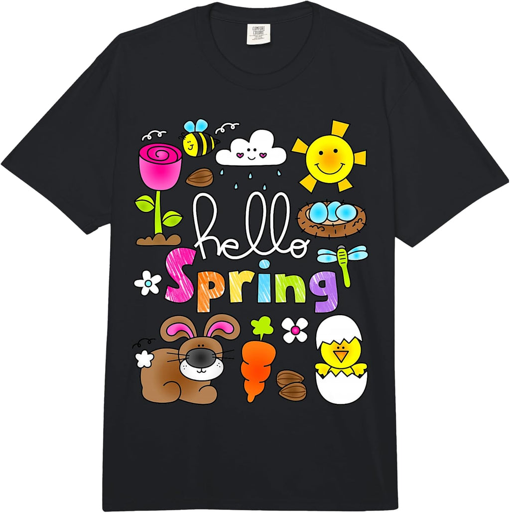 Hello Spring and Easter Day 2026 Bunny Toddler - Adult & Kids T-Shirts, Sweatshirts & Hoodies apparel design preview 1