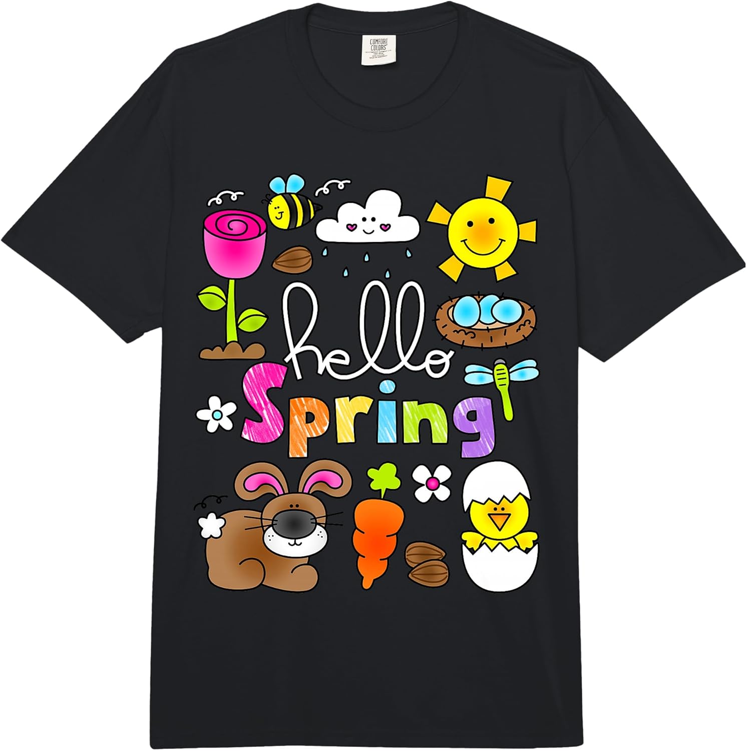 Hello Spring and Easter Day 2026 Bunny Toddler - Adult & Kids T-Shirts, Sweatshirts & Hoodies apparel design preview 1