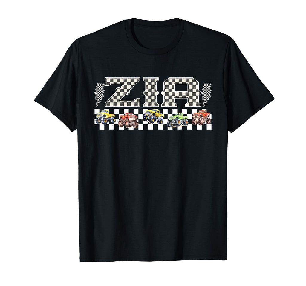 Zia Monster Truck Family Crew Birthday T-Shirt - Unique Graphic for Adults - T-Shirt, Sweatshirt, Hoodie
