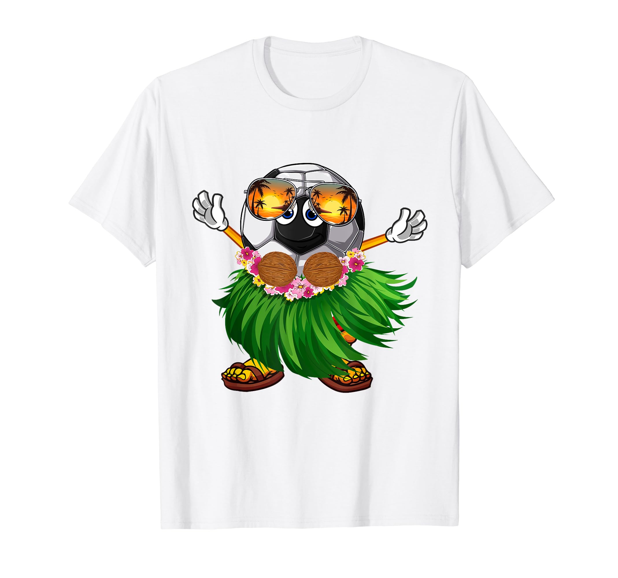 Funny Hawaii Soccer Ball Hawaiian T-Shirt - Fun Novelty Design Men Women - T-Shirt, Sweatshirt, Hoodie