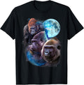 3 Moon Gorilla Funny Great Ape Art Cool Primate - Adult & Kids T-Shirts, Sweatshirts & Hoodies apparel design preview 1