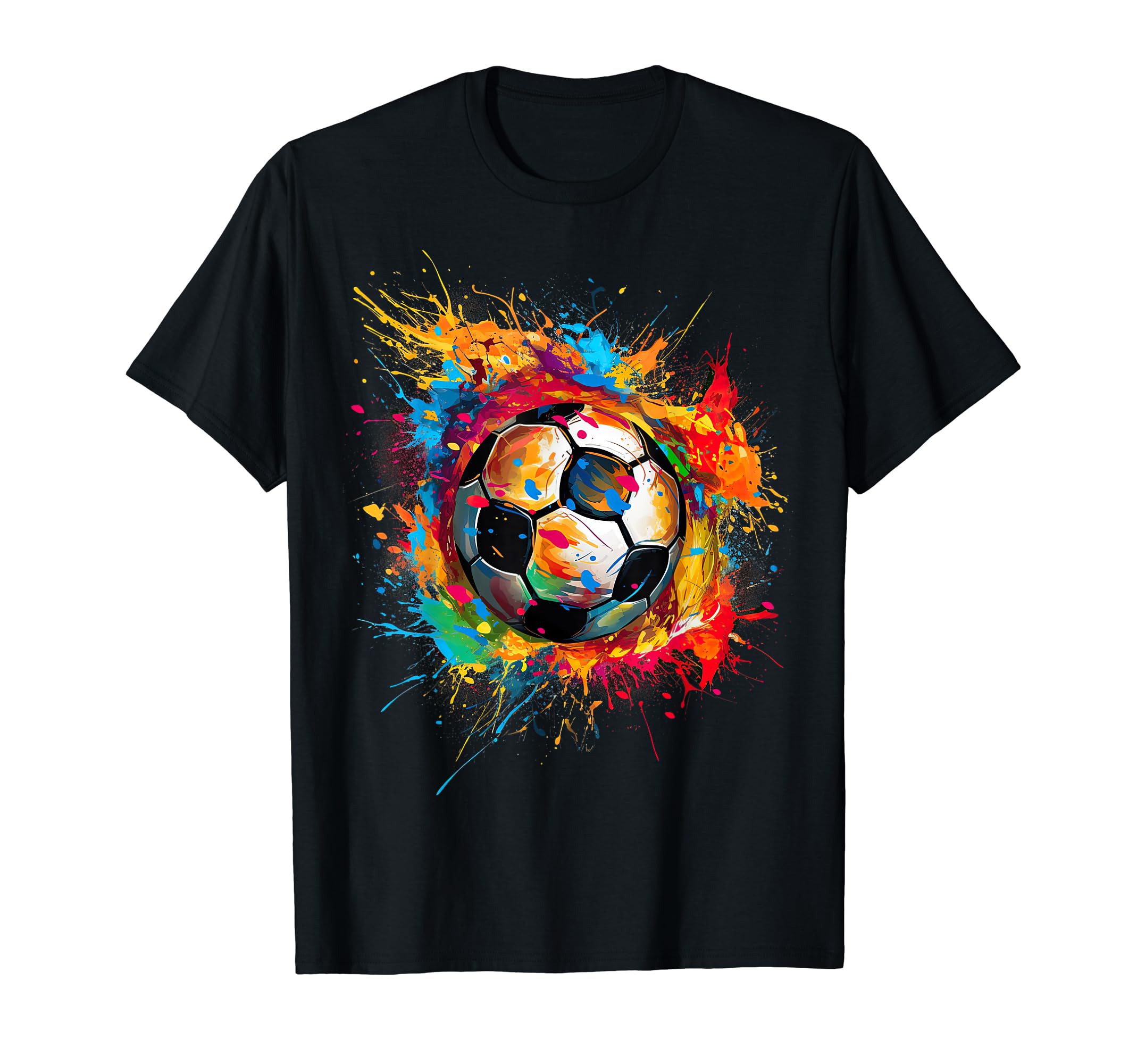 Soccer Player Splash Football T-Shirt - Aesthetic Graphic for Adults - T-Shirt, Sweatshirt, Hoodie