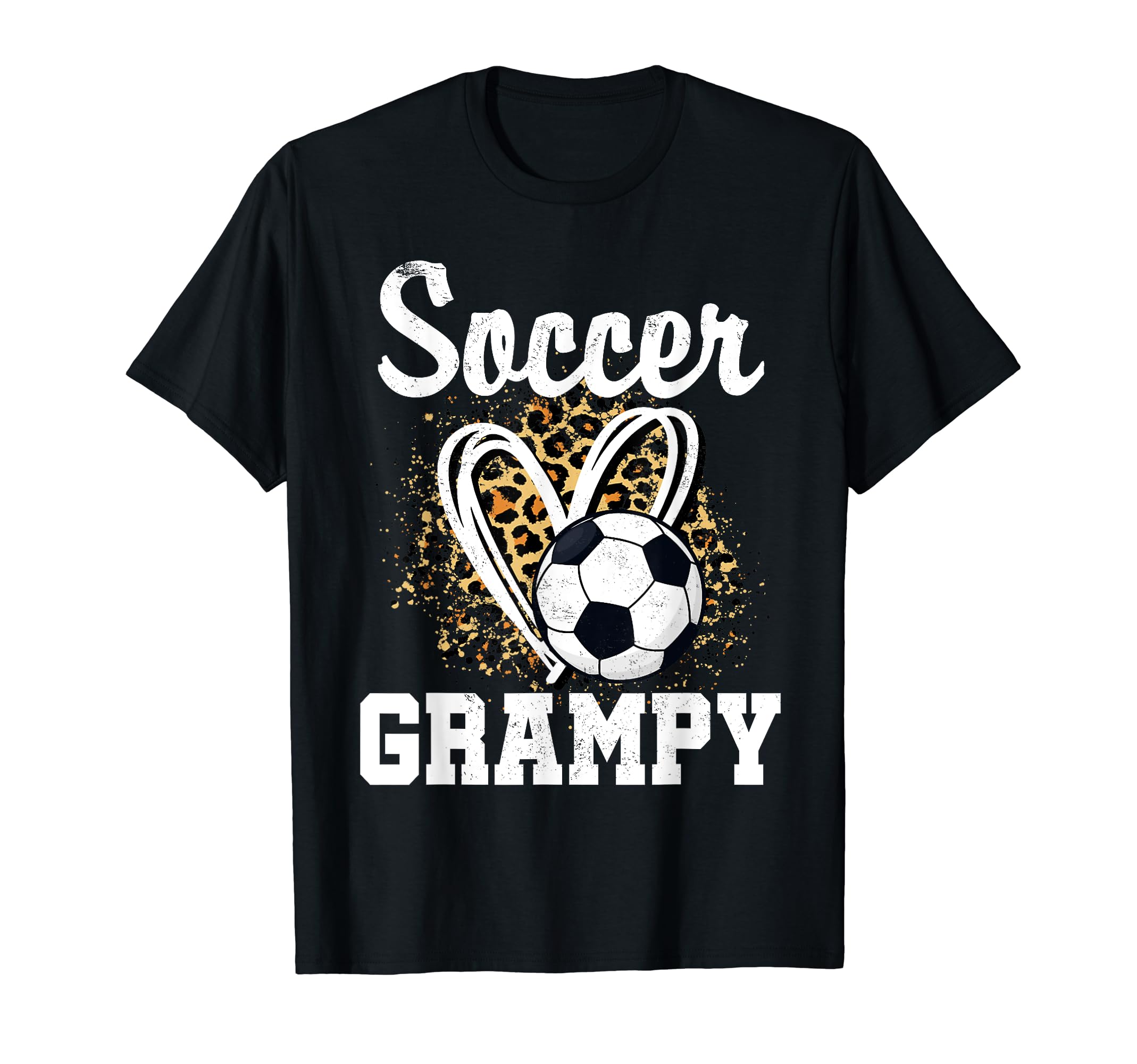 Soccer Grampy Leopard Heart T-Shirt - Casual Everyday Wear for Adults - T-Shirt, Sweatshirt, Hoodie