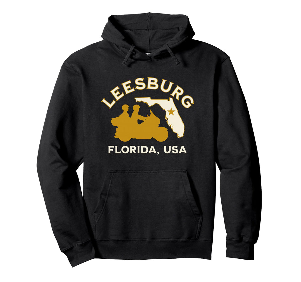 Leesburg Florida Motorcycle Biker Hoodie - Novelty Apparel Unisex - T-Shirt, Sweatshirt, Hoodie