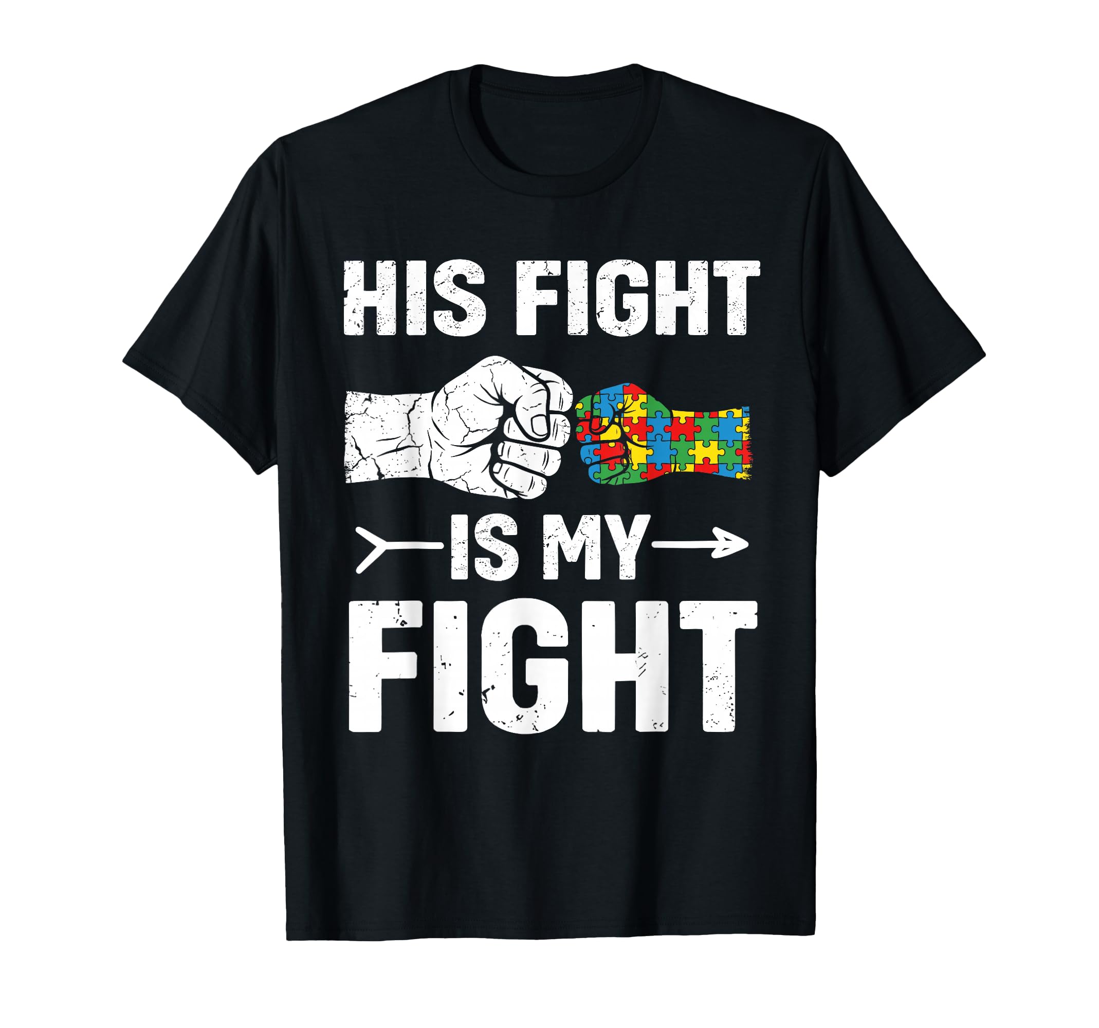 Fight Autism Awareness Dad Mom Parent T-Shirt - Graphic Print Men Women - T-Shirt, Sweatshirt, Hoodie