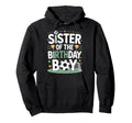 Sister Birthday Soccer Siblings Party Hoodie - Minimalist Print for Adults - T-Shirt, Sweatshirt, Hoodie