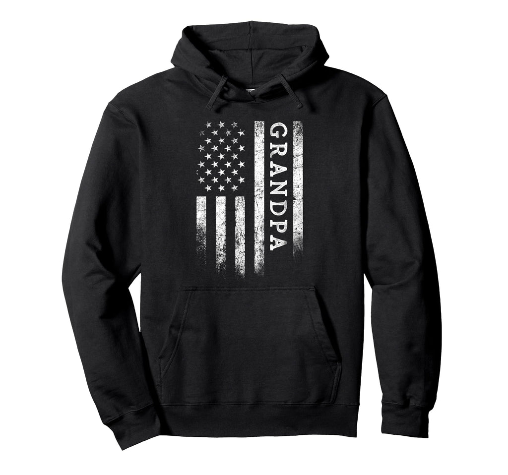 Grandpa American Flag Grandpa Gifts Hoodie - Trendy Graphic Men Women - T-Shirt, Sweatshirt, Hoodie