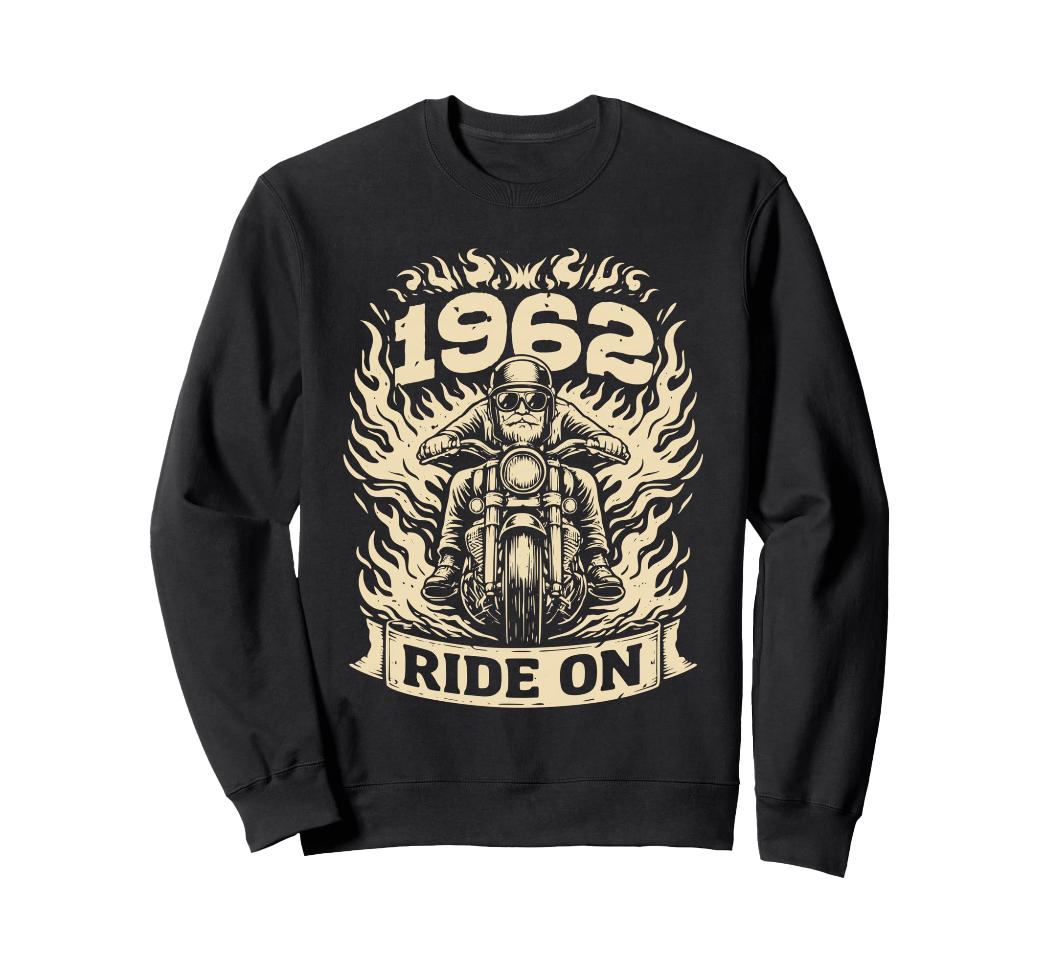 Biker 1962 Ride Birthday Sweatshirt - Streetwear Style for Adults - T-Shirt, Sweatshirt, Hoodie